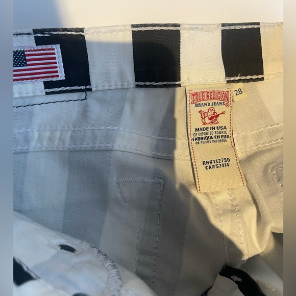 True Religion Halle Black and White Striped Skinny Jeans - Picture 5 of 6